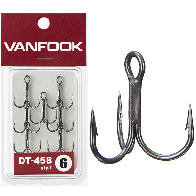 Крючок тройной Vanfook DT-45B Blade Gold Treble NS Black No. 8