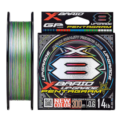 Шнур плетеный YGK X-BRAID UPGRADE X8 Pentagram 300 m 2 / 40 lb (4582550713129)