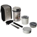 Термос для еды с контейнерами Tiger LWU-B200 Warm Silver (цвет серебряный)