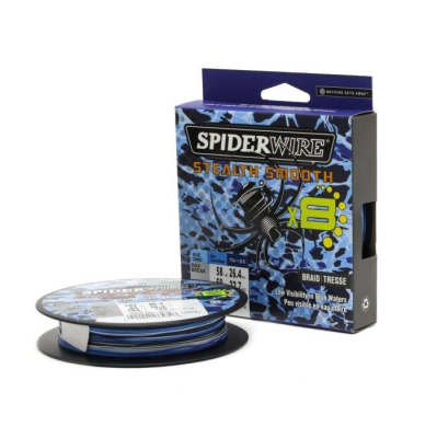 Леска плетеная Spiderwire Stealth Smooth 8 Blue Camo-Braid 300m 0.19мм 18.0кг (1515730)