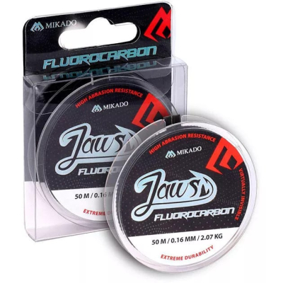 Леска Mikado Fluorocarbon Jaws 50m прозрачная 0.10mm - 1,08кг