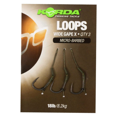 Поводок готовый Korda Loop Rigs DF Wide Gape X №4 18lb KCR120