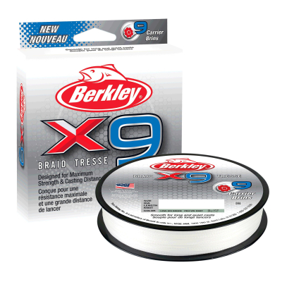 Леска плетёная Berkley X9 270 Crystal (Полупрозрачная) 0,40mm 33,6kg