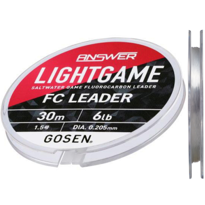 Леска Gosen Answer Light Game FC Leader [Natural] 30m #0.8 (3lb) (4549203027880)