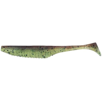 Силиконовая приманка DUO Realis Versa Shad 4" цвет #F082 Green Pumpkin Chartreuse