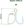 Крючки тройные Saikyo 7046 BN 2X № 5 (5шт)