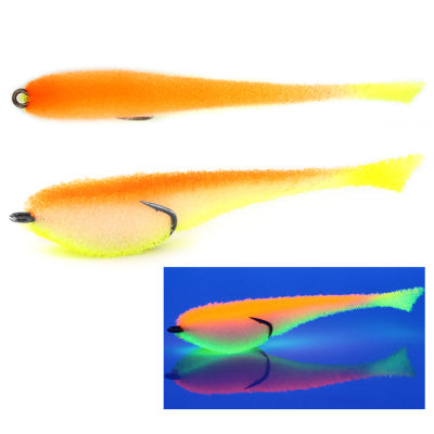 Мормыш Классическая Поролоновая рыбка с поджатым двойником 10 см, цв. 07, 3 шт/упак