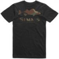 Футболка Simms Walleye Logo T-Shirt, Black, S
