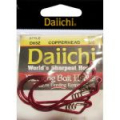 Крючок офсетный Daiichi Copperhead с пружинкой, цвет Red, 4 шт. в уп. №4/0
