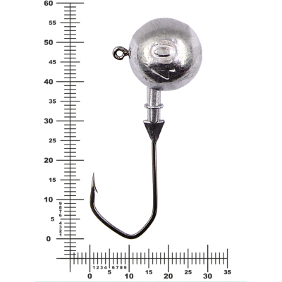 Мормыш Джиг не крашеный Шар 40 гр, кр-к VD-078 GNB-078-3/0-40(25)