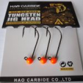 Вольфрамовая джиг-головка на крючке Mustad 32891NP-BN #1, Fluo Orange, 4 мм, 0,68 гр.