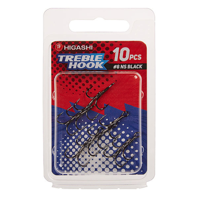 Тройник Higashi TH-1 Treble Hook NS Black #8