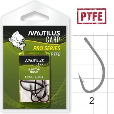 Крючок Nautilus Pro Series Raptor Hook PTFE #2