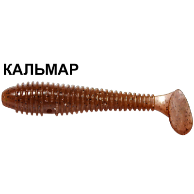 Силиконовая приманка Crazy Fish Vibro Fat 1-7.1-8-6 кальмар цв. coffee (кофе)