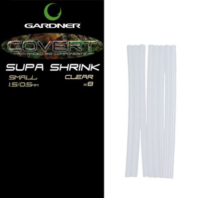 Трубка термоусадочная Gardner Covert Supa Shrink Tube SMALL CLEAR (8х7,5сm) SHK1