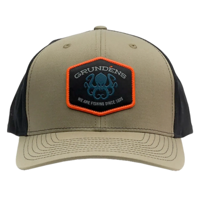 Бейсболка Grundens Kracken Trucker 312, Loden/Black, One Size