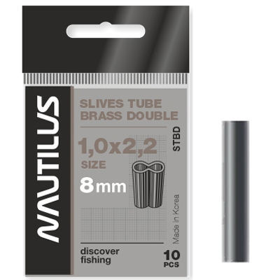 Трубка обжимная Nautilus Slives tube Double brass 0,7*1,5*6мм