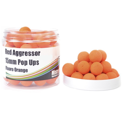 Бойлы Mistral Baits Pop-Up 15mm 200ml Red Agressor Fluoro Orange 15RAPO (красный агрессор оранжевый)
