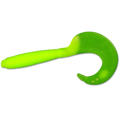 Силиконовая приманка Forsage Twister 3.5" 9 см #002 Chartreuse (6 шт)