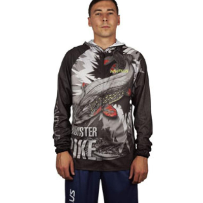 Джерси с капюшоном Nautilus Monster pike цв. black р-р. M