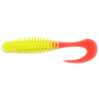 Силиконовая приманка Boroda Baits Phantom 70 mm ЛИМОН/КРАСНЫЙ (Lemon/Red)