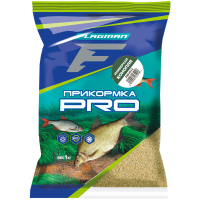 Прикормка для рыбы Flagman PRO 1кг - Универсал Конопля