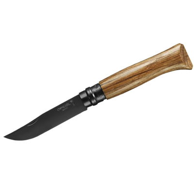 Нож складной Opinel №8 VRI Black oak (черное лезвие из нержавеющей стали, рукоять дуб)