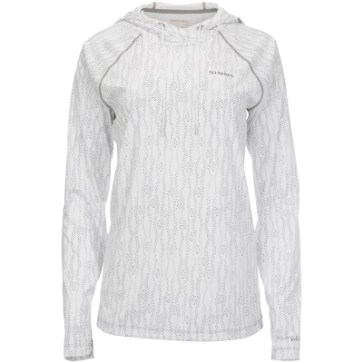 Термофутболка Simms Women's Solarflex Hoody - Print, Lily Pad White, M