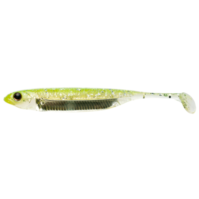 Силиконовая приманка Fish Arrow Flash J Shad 4" SW #102 (Chartreuse/Silver)