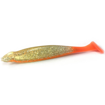 Силиконовая приманка Boroda Baits Anchous 75мм цвет НЕОН Лимонный/Ярко-оранжевый (NEON Lemon/Fire Orange)