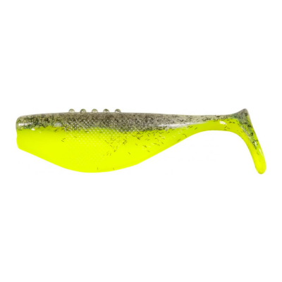 Риппер Dragon Fatty Pro 3"/7,5cm 15 шт. SUPER YELLOW/CLEAR  black glitter