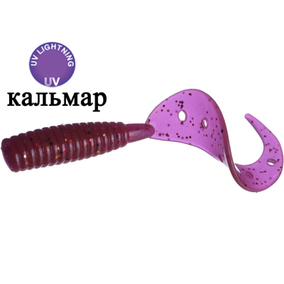 Силиконовая приманка Flagman Cheesy 2.5" цв. UV lilac 10pc squid