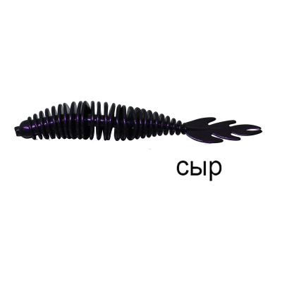 Мягкая приманка MF_pro Ribs swim 3.15" - 8см. Black/chameleon Cыр
