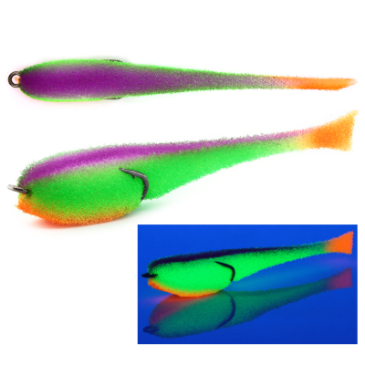 Мормыш Классическая Поролоновая рыбка с поджатым двойником 9 см, цв. 17, 3 шт/упак