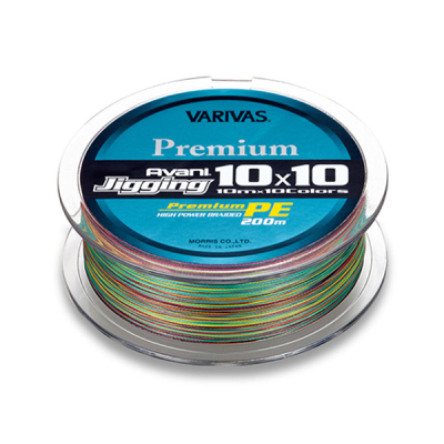 Шнур плетеный Varivas Avani Jigging Premium PE 4 10x10 200m, #1.0 17.5 Lb