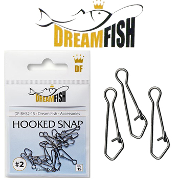 Застежки DreamFish Hooked Snap #2 15 шт/уп