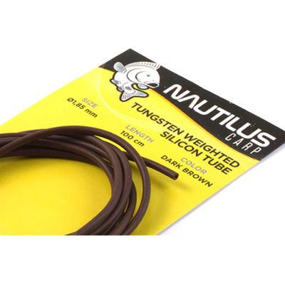 Трубка подгруженная Nautilus Tungsten Weighted Silicone Tube 0.6мм 1м Dark Brown