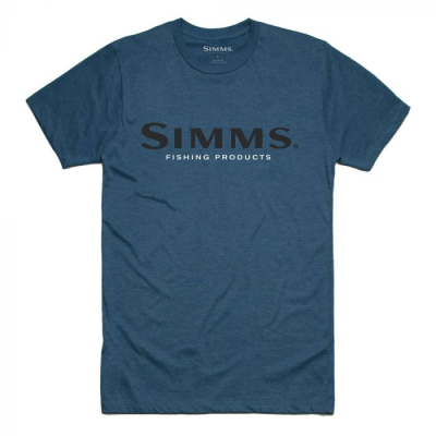 Футболка Simms Logo T-Shirt S19, Steel Blue Heather, L