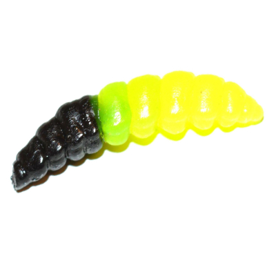 Мягкая приманка Red Machine Larva (Личинка) 35мм 10шт. цв. Black/lemon