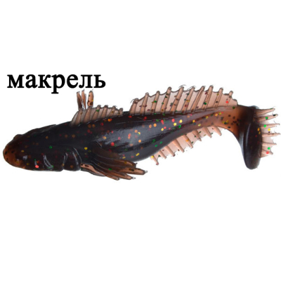 Силиконовая приманка Flagman Bullfish 2.5" цв. brown flash 7pc macrell