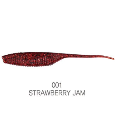 Приманка силиконовая Greedy Shad 4" 9,6 см 01 Strawberry (уп.7 штук)