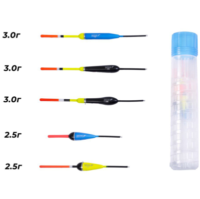 Поплавки полиуретановые Salmo PU ЛЕЩ в тубусе 5шт. набор инд. упак.