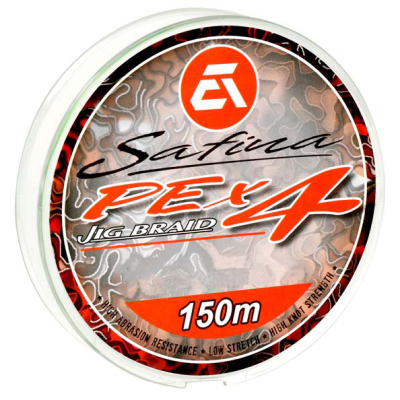 Шнур плетеный Azura Safina PE Х4 II 150м Lime Green 0,205мм 10,9кг 24lb