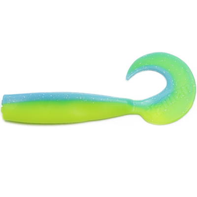 Силиконовая приманка Yaman Lazy Tail Shad 7" цвет #18 - Ice Chartreuse (уп. 3 шт.)