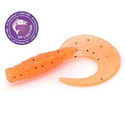 Силиконовая приманка Rampage Curly Grub 1" цв. #045 - Orange Seed UV*