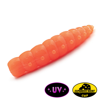 Личинка Rampage Trout Hunting Battle Pupa 1.7" цв.#075 - Hot Orange UV