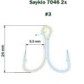 Крючки тройные Saikyo 7046 BN 2X № 3 (50шт)