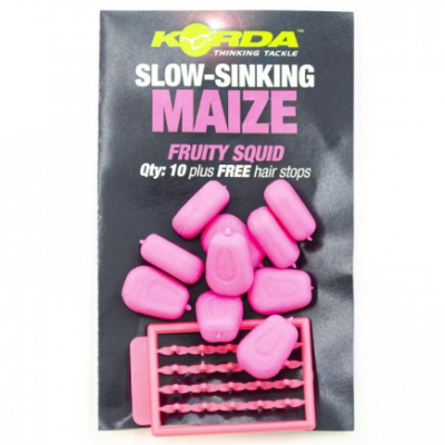 Имитационная приманка Korda Slow Sinking Corn Fruity Squid Pink KPB11 (фруктово-кальмарный)