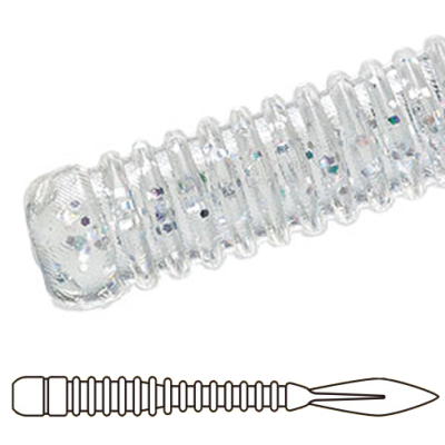 Силиконовая приманка Major Craft Para Worm PW-AJIFLAT 2.3" цв. #057