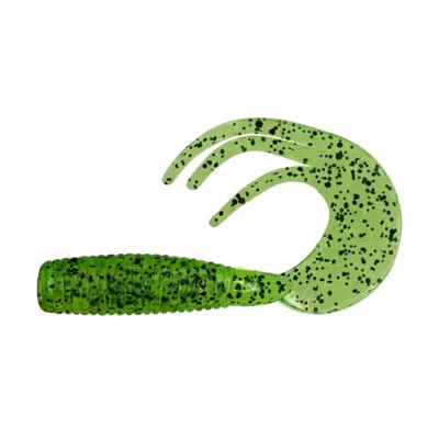 Твистер Dragon Dancer 2"/5cm 20 шт. CHARTREUSE black glitter